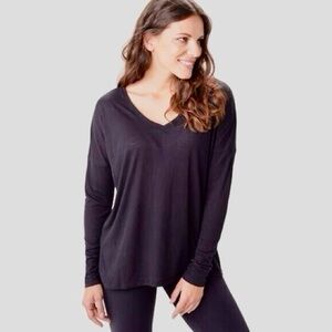 LOFT Blue Long Sleeve Relaxed Tee